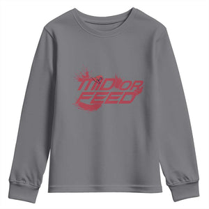 Mid Or Feed Holographic Witch Hat Youth Sweatshirt Funny Game Lover Gift TS12 Charcoal Print Your Wear