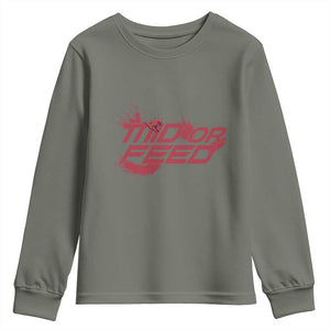 Mid Or Feed Holographic Witch Hat Youth Sweatshirt Funny Game Lover Gift TS12 Military Green Print Your Wear