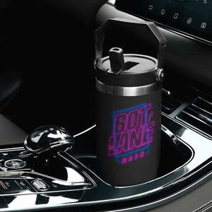 Bot Lane Main Cyberpunk Neon Style Flip Straw Tumbler Gaming Quote Gift TS12 Print Your Wear