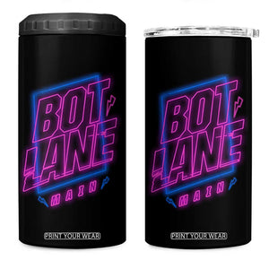 Bot Lane Main Cyberpunk Neon Style 4 in 1 Can Cooler Tumbler Gaming Quote Gift TS12 One Size: 16 oz Black Print Your Wear