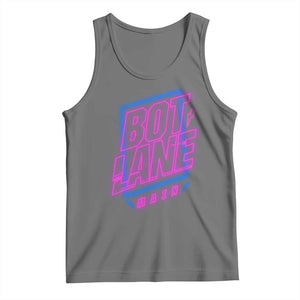 Bot Lane Main Cyberpunk Neon Style Tank Top Gaming Quote Gift TS12 Black Heather Print Your Wear