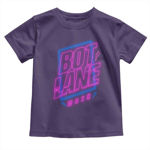 Bot Lane Main Cyberpunk Neon Style Toddler T Shirt Gaming Quote Gift TS12 Purple Print Your Wear
