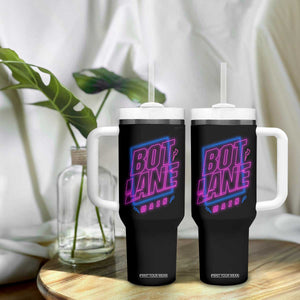 Bot Lane Main Cyberpunk Neon Style Tumbler With Handle Gaming Quote Gift TS12 Print Your Wear
