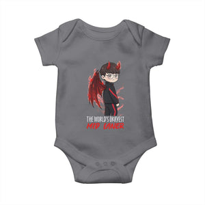 Worlds Okayest Mid Laner Baby Onesie Funny Gift For Gamer TS12 Charcoal Print Your Wear
