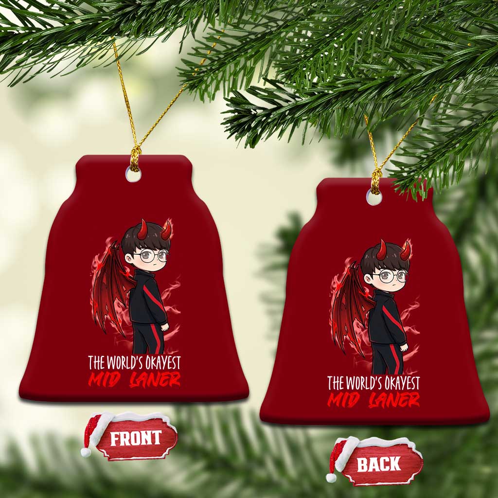 Worlds Okayest Mid Laner Ceramic Ornament Funny Gift For Gamer TS12 Print Your Wear