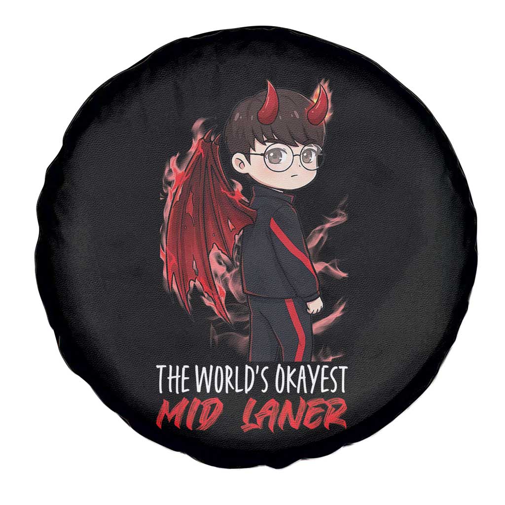 Worlds Okayest Mid Laner Spare Tire Cover Funny Gift For Gamer TS12 Print Your Wear