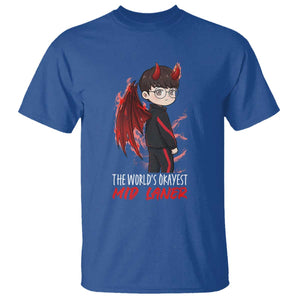 Worlds Okayest Mid Laner T Shirt Funny Gift For Gamer TS12 Royal Blue Print Your Wear