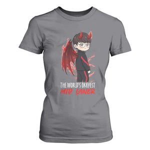 Worlds Okayest Mid Laner T Shirt For Women Funny Gift For Gamer TS12 Charcoal Print Your Wear