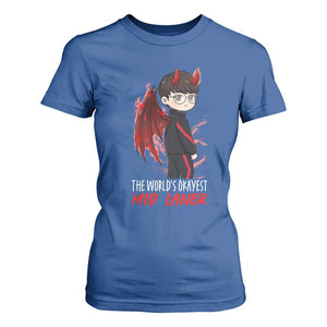 Worlds Okayest Mid Laner T Shirt For Women Funny Gift For Gamer TS12 Royal Blue Print Your Wear