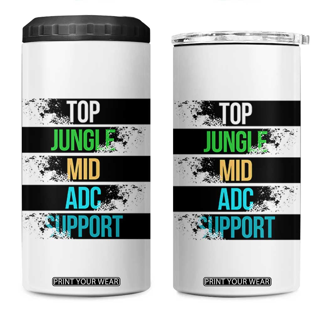 Gaming Humor 5 Roles 4 in 1 Can Cooler Tumbler Quote For Gamer Lovers TS12 One Size: 16 oz White Print Your Wear
