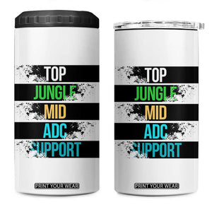 Gaming Humor 5 Roles 4 in 1 Can Cooler Tumbler Quote For Gamer Lovers TS12 One Size: 16 oz White Print Your Wear