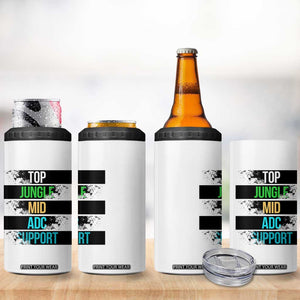 Gaming Humor 5 Roles 4 in 1 Can Cooler Tumbler Quote For Gamer Lovers - Print Your Wear