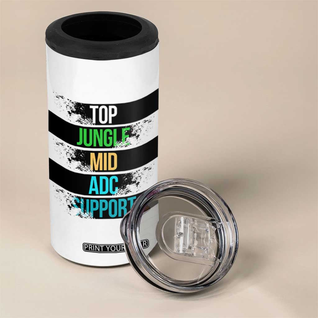 Gaming Humor 5 Roles 4 in 1 Can Cooler Tumbler Quote For Gamer Lovers TS12 Print Your Wear