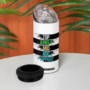 Gaming Humor 5 Roles 4 in 1 Can Cooler Tumbler Quote For Gamer Lovers - Print Your Wear