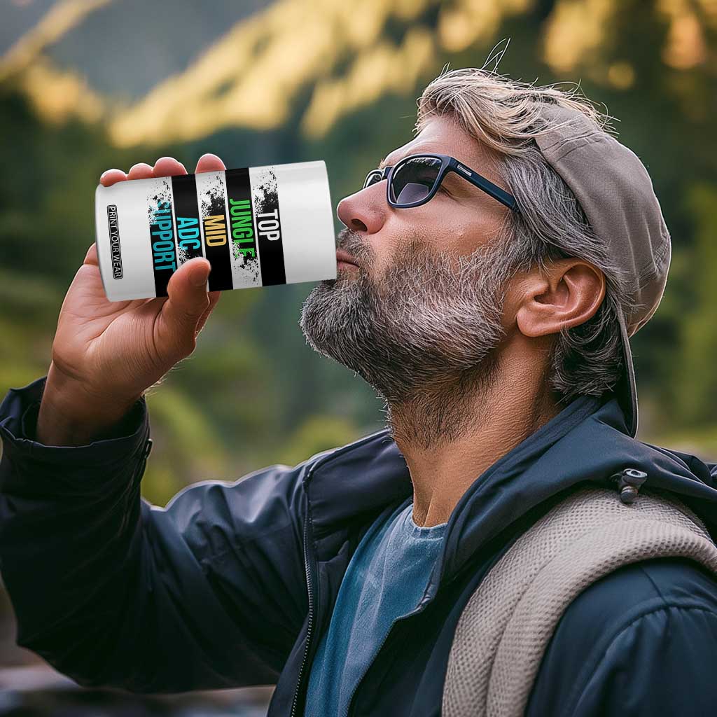 Gaming Humor 5 Roles 4 in 1 Can Cooler Tumbler Quote For Gamer Lovers - Print Your Wear