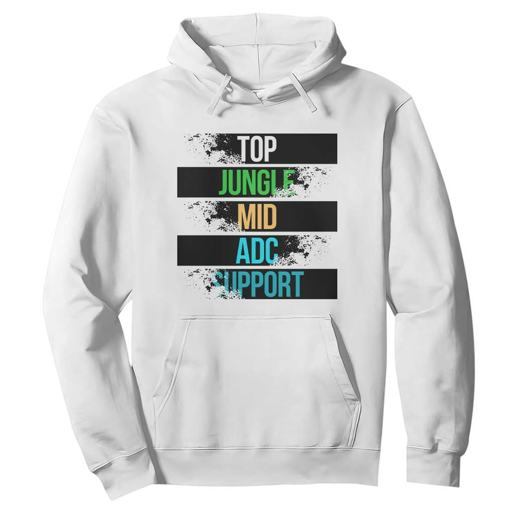 Gaming Humor 5 Roles Hoodie Quote For Gamer Lovers TS12 White Print Your Wear