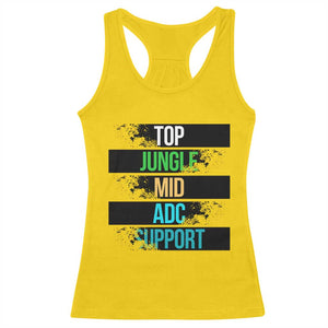 Gaming Humor 5 Roles Racerback Tank Top Quote For Gamer Lovers TS12 Daisy Print Your Wear