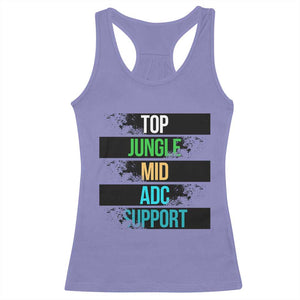 Gaming Humor 5 Roles Racerback Tank Top Quote For Gamer Lovers TS12 Violet Print Your Wear