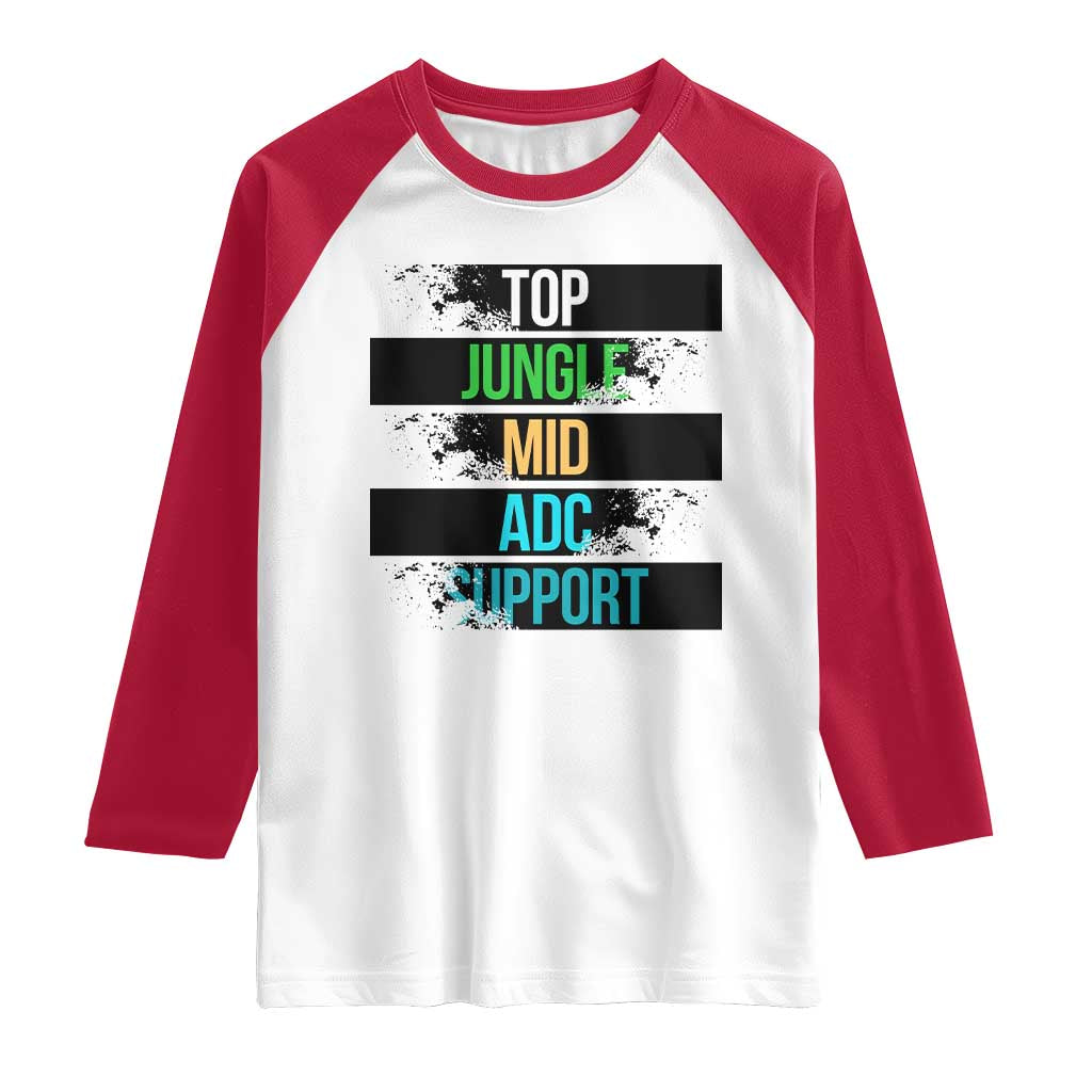 Gaming Humor 5 Roles Raglan Shirt Quote For Gamer Lovers TS12 White Red Print Your Wear