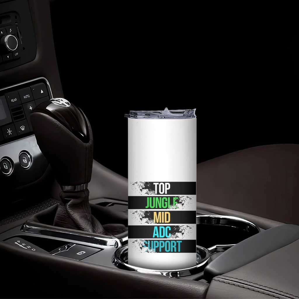 Gaming Humor 5 Roles Skinny Tumbler Quote For Gamer Lovers - Print Your Wear