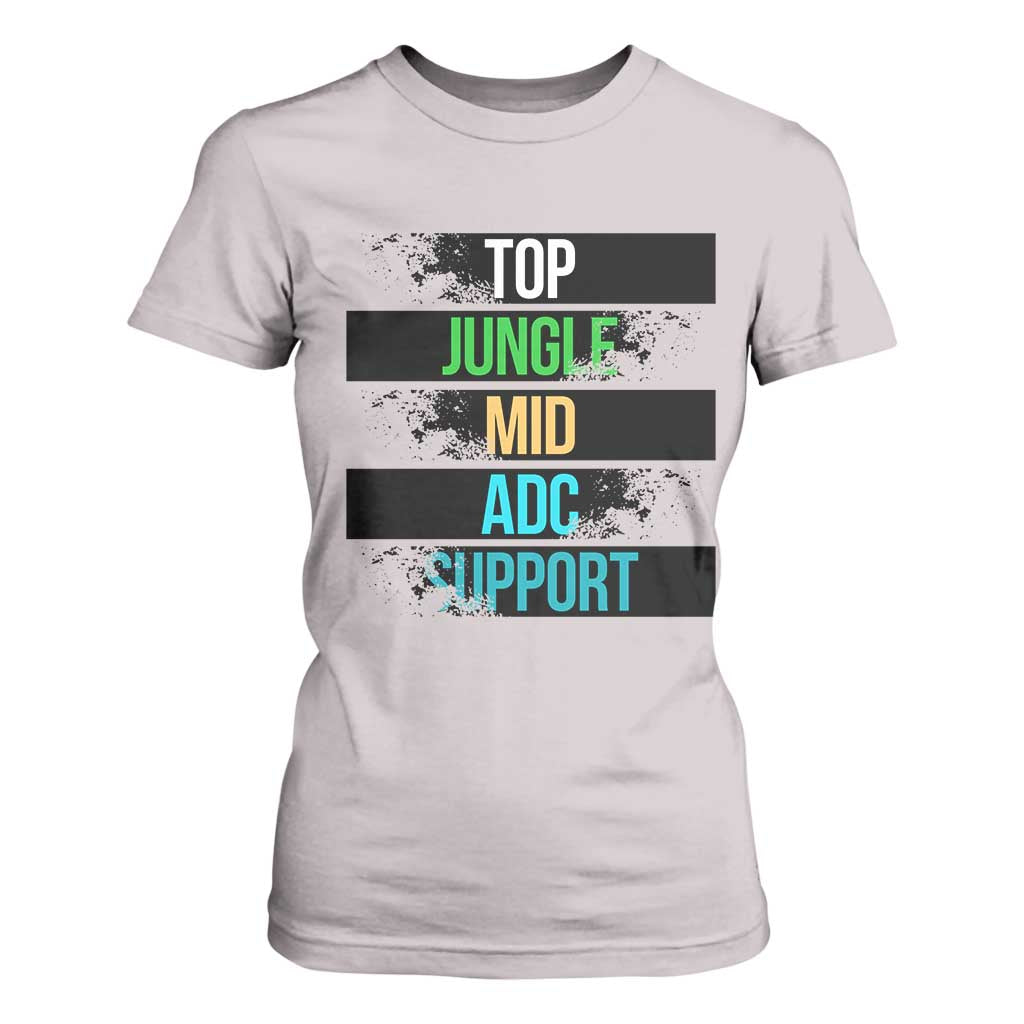 Gaming Humor 5 Roles T Shirt For Women Quote For Gamer Lovers TS12 Ice Gray Print Your Wear