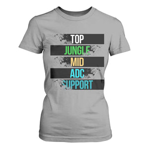 Gaming Humor 5 Roles T Shirt For Women Quote For Gamer Lovers TS12 Sport Gray Print Your Wear