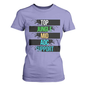 Gaming Humor 5 Roles T Shirt For Women Quote For Gamer Lovers TS12 Violet Print Your Wear