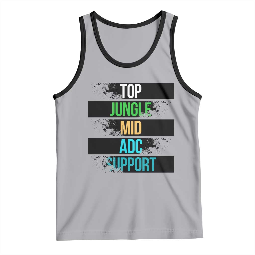 Gaming Humor 5 Roles Tank Top Quote For Gamer Lovers TS12 Athletic Heather Black Print Your Wear