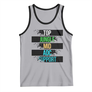 Gaming Humor 5 Roles Tank Top Quote For Gamer Lovers TS12 Athletic Heather Black Print Your Wear