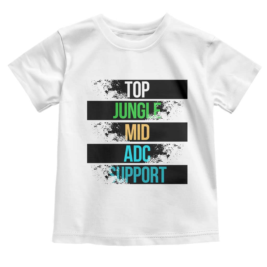 Gaming Humor 5 Roles Toddler T Shirt Quote For Gamer Lovers TS12 White Print Your Wear