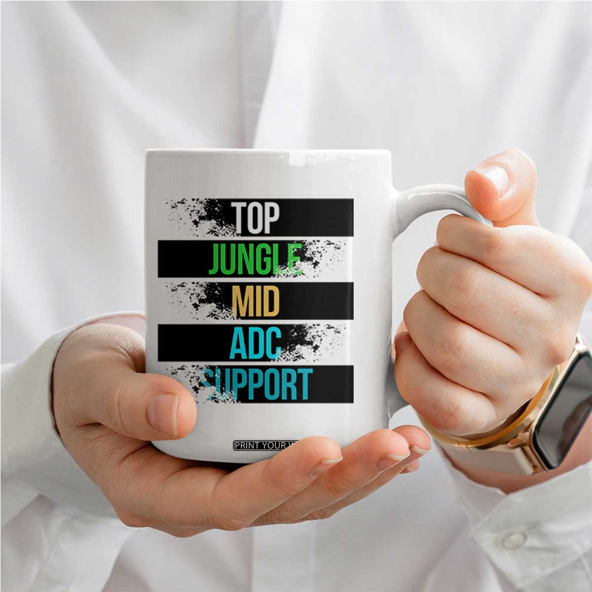 Gaming Humor 5 Roles Coffee Mug Quote For Gamer Lovers - Print Your Wear