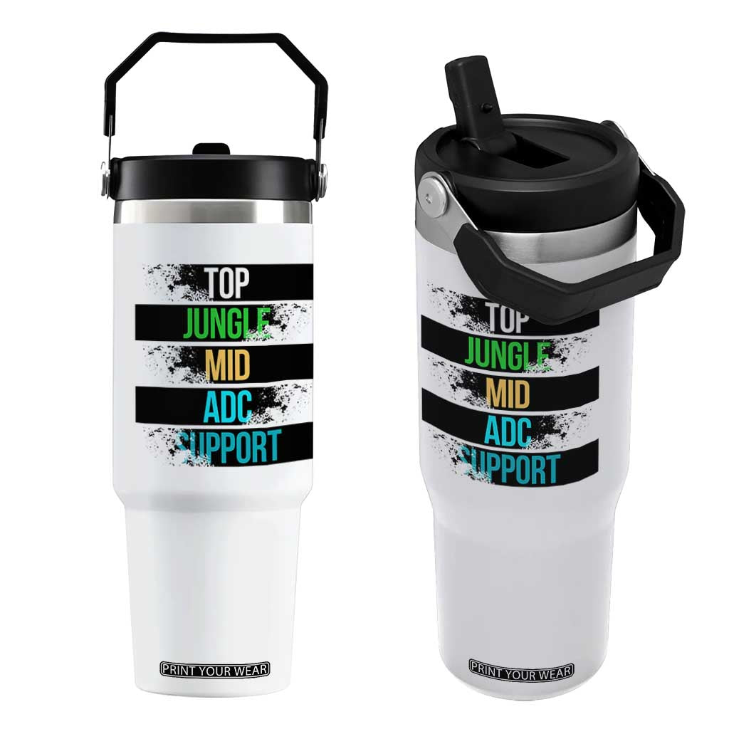 Gaming Humor 5 Roles Flip Straw Tumbler Quote For Gamer Lovers TS12 One Size: 30 oz White Print Your Wear
