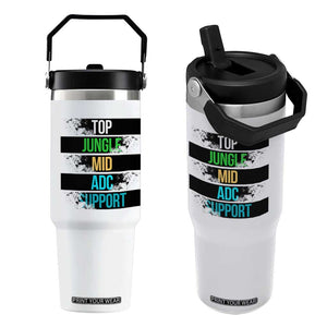 Gaming Humor 5 Roles Flip Straw Tumbler Quote For Gamer Lovers TS12 One Size: 30 oz White Print Your Wear