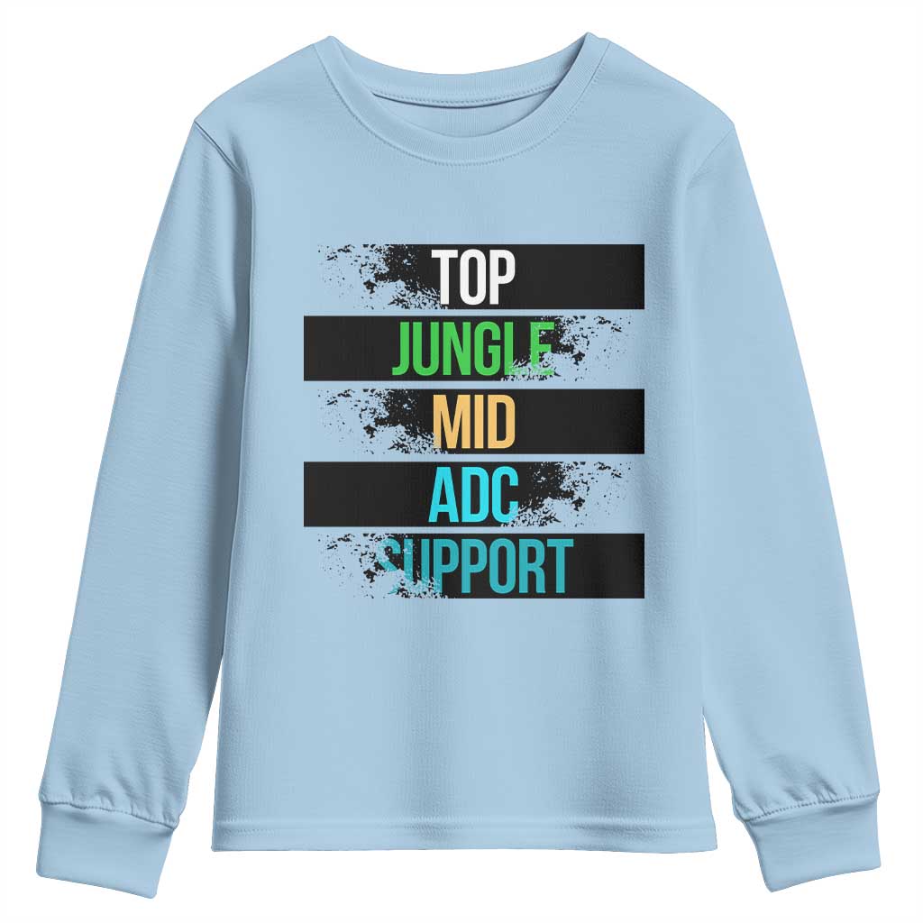 Gaming Humor 5 Roles Youth Sweatshirt Quote For Gamer Lovers - Print Your Wear