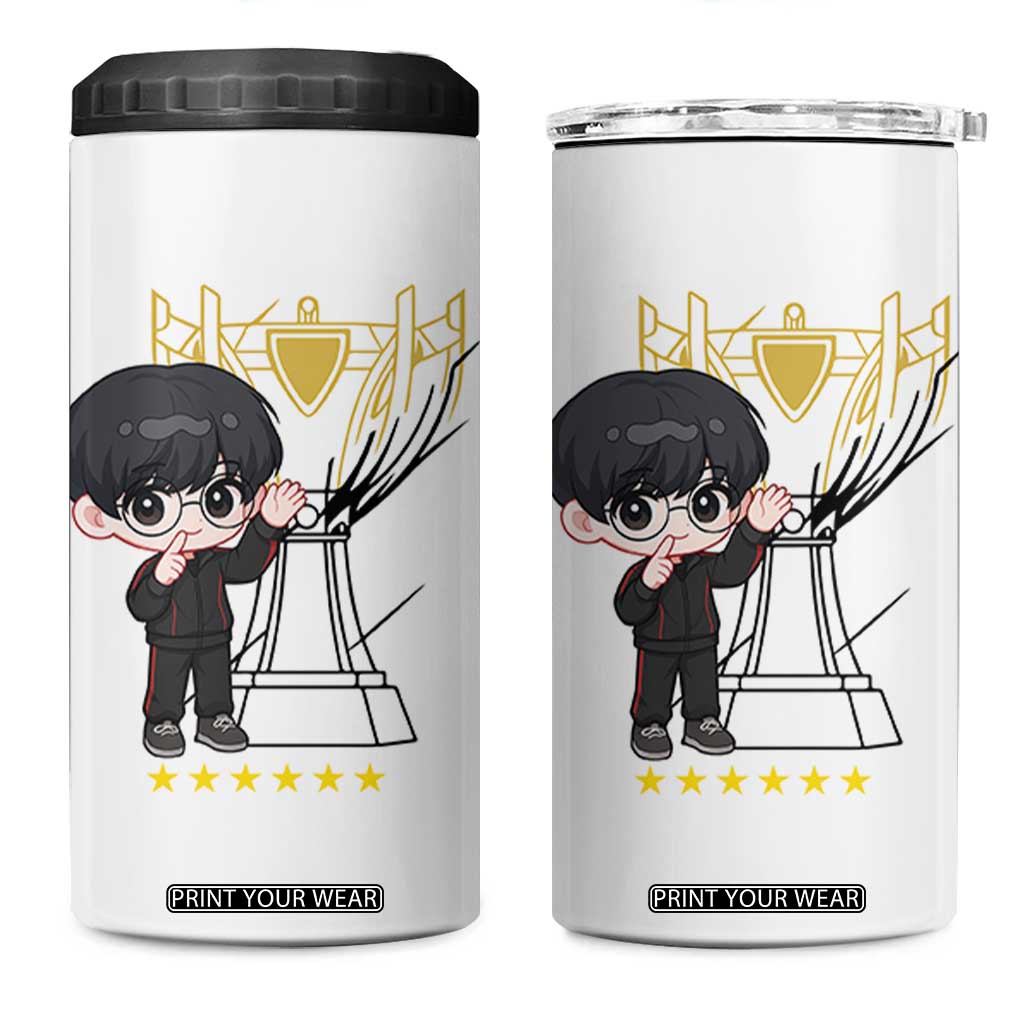 Mid Lane Master Gamer 4 in 1 Can Cooler Tumbler Gift For Esports Fan TS12 One Size: 16 oz White Print Your Wear