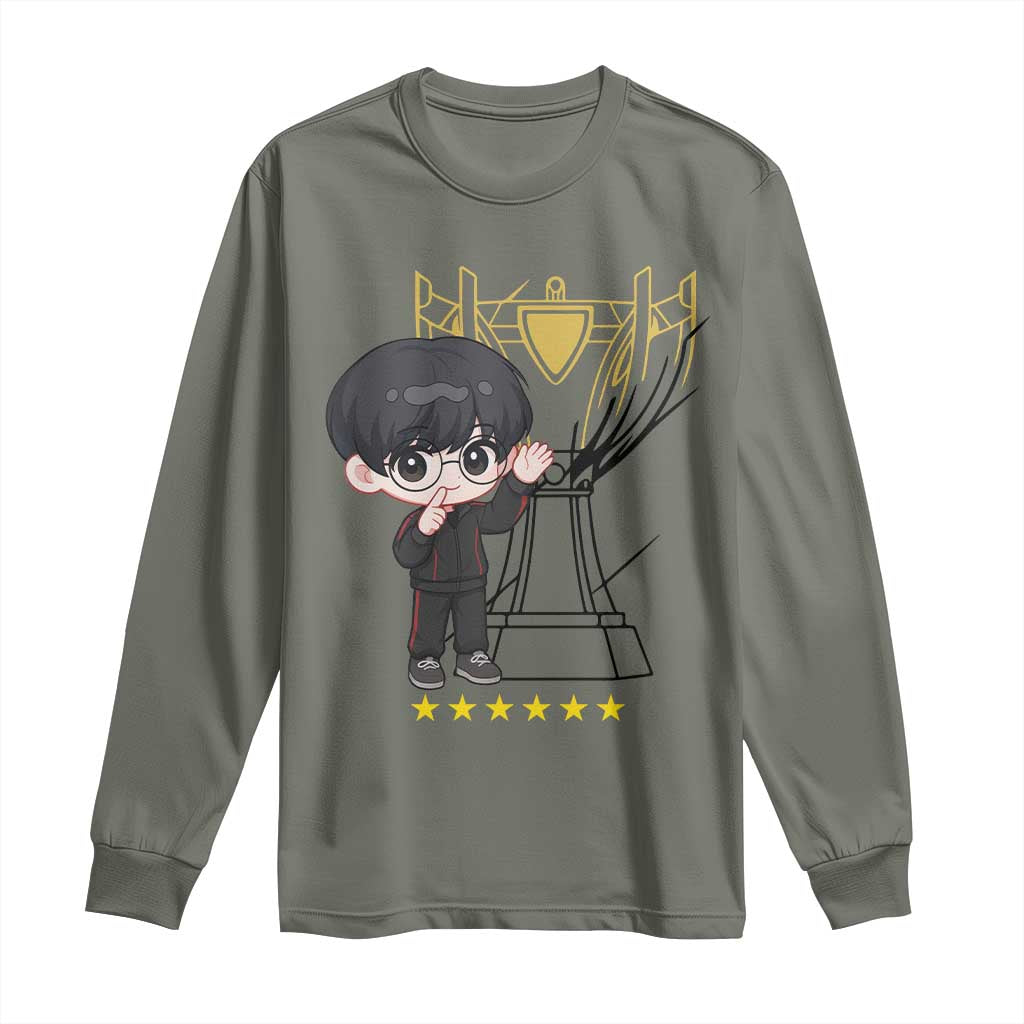 Mid Lane Master Gamer Long Sleeve Shirt Gift For Esports Fan TS12 Military Green Print Your Wear