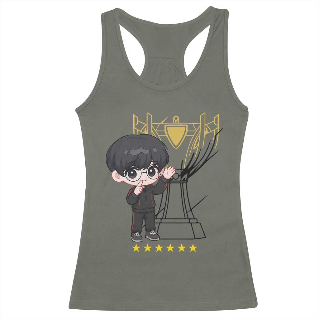 Mid Lane Master Gamer Racerback Tank Top Gift For Esports Fan TS12 Military Green Print Your Wear