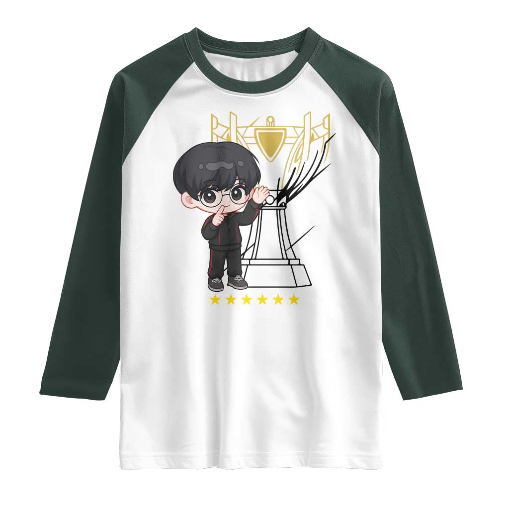 Mid Lane Master Gamer Raglan Shirt Gift For Esports Fan TS12 White Dark Forest Green Print Your Wear