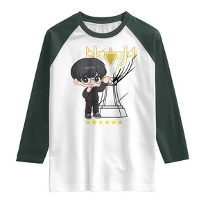 Mid Lane Master Gamer Raglan Shirt Gift For Esports Fan TS12 White Dark Forest Green Print Your Wear