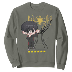 Mid Lane Master Gamer Sweatshirt Gift For Esports Fan TS12 Military Green Print Your Wear