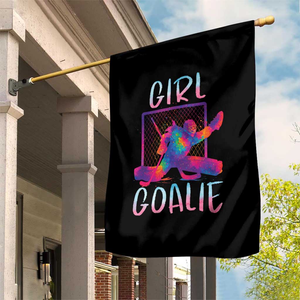 Funny Ice Hockey Girl Goalie Splatter Art Garden Flag Gift For Women TS12 Print Your Wear