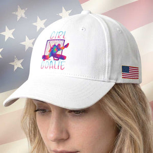 Funny Ice Hockey Girl Goalie Splatter Art Baseball Cap Gift For Women TS12 Print Your Wear