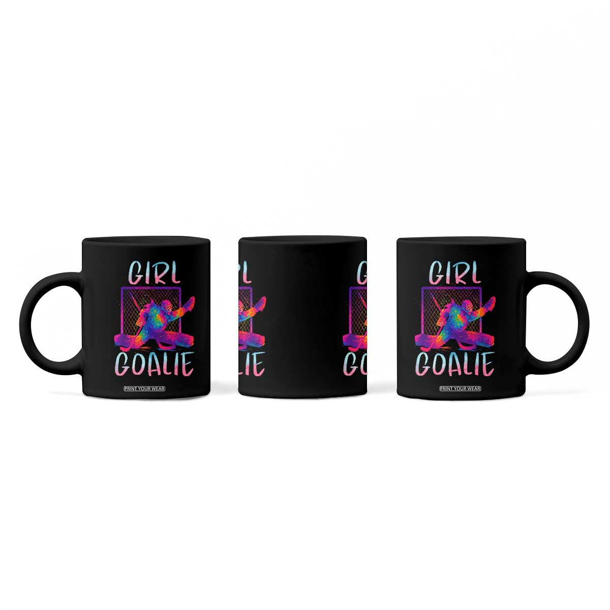 Funny Ice Hockey Girl Goalie Splatter Art Coffee Mug Gift For Women TS12 Print Your Wear