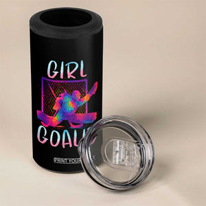 Funny Ice Hockey Girl Goalie Splatter Art 4 in 1 Can Cooler Tumbler Gift For Women TS12 Print Your Wear