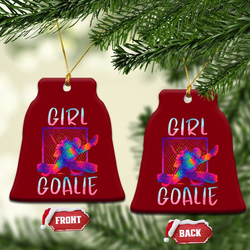 Funny Ice Hockey Girl Goalie Splatter Art Ceramic Ornament Gift For Women TS12 Print Your Wear