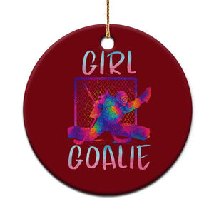 Funny Ice Hockey Girl Goalie Splatter Art Ceramic Ornament Gift For Women TS12 1pc Red Print Your Wear