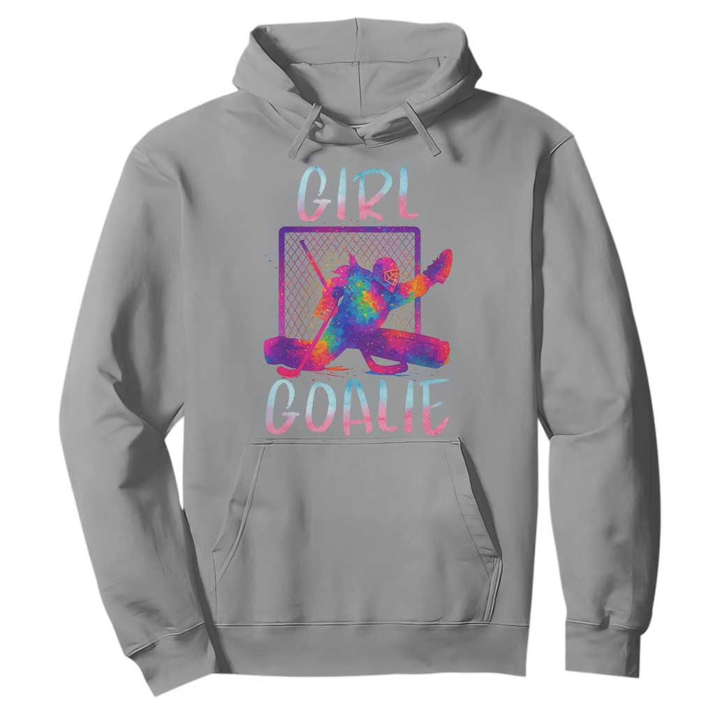 Funny Ice Hockey Girl Goalie Splatter Art Hoodie Gift For Women TS12 Sport Gray Print Your Wear