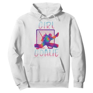 Funny Ice Hockey Girl Goalie Splatter Art Hoodie Gift For Women TS12 White Print Your Wear