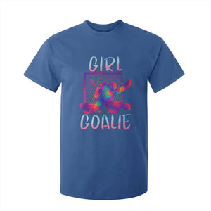 Funny Ice Hockey Girl Goalie Splatter Art T Shirt For Kid Gift For Women TS12 Royal Blue Print Your Wear