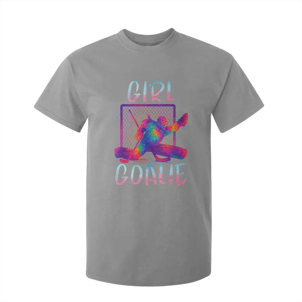 Funny Ice Hockey Girl Goalie Splatter Art T Shirt For Kid Gift For Women TS12 Sport Gray Print Your Wear